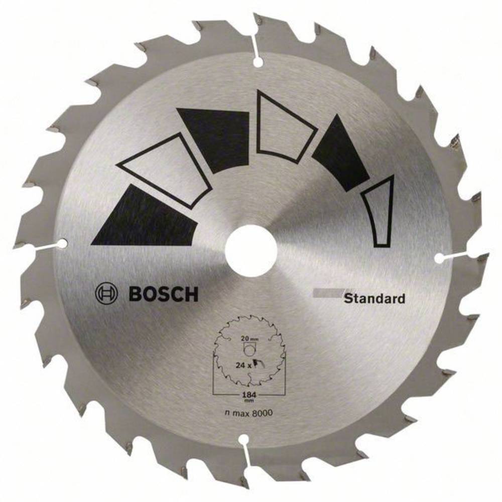 Bosch Accessories Standard 2609256B57 Hardmetaal-cirkelzaagblad 184 x 20 mm Aantal tanden: 24 1 stuk(s)