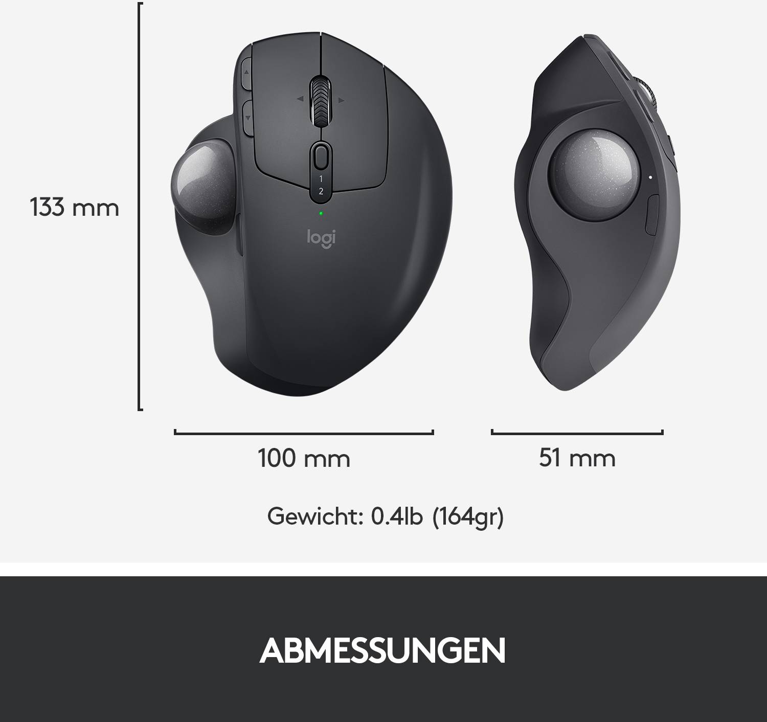 LOGITECH MX Ergo kabelloser Trackball-9
