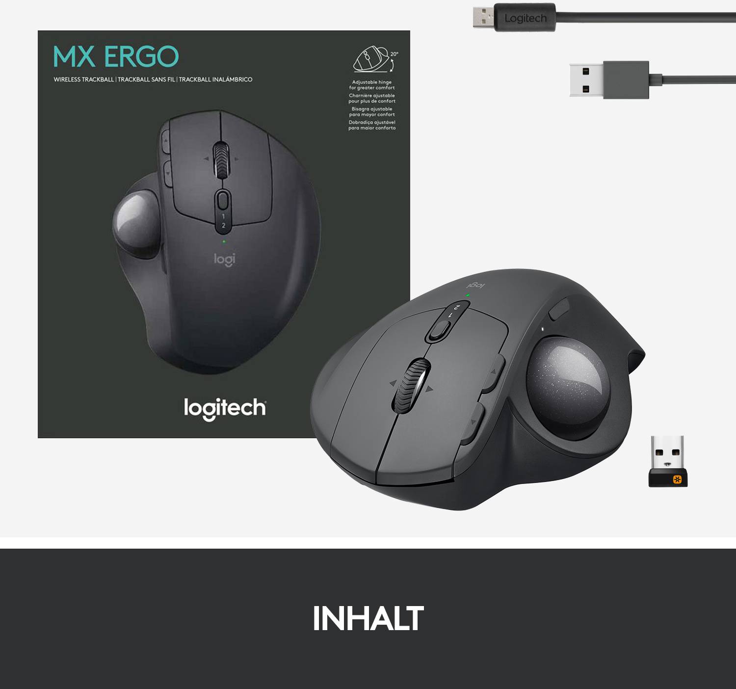 LOGITECH MX Ergo kabelloser Trackball-13