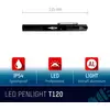 'LED Penlight T120' mit 115 mm Länge. Eigenschaften: spritzwassergeschützt (IP54), professionelle LED, Gehäuse aus Flugzeugaluminium.