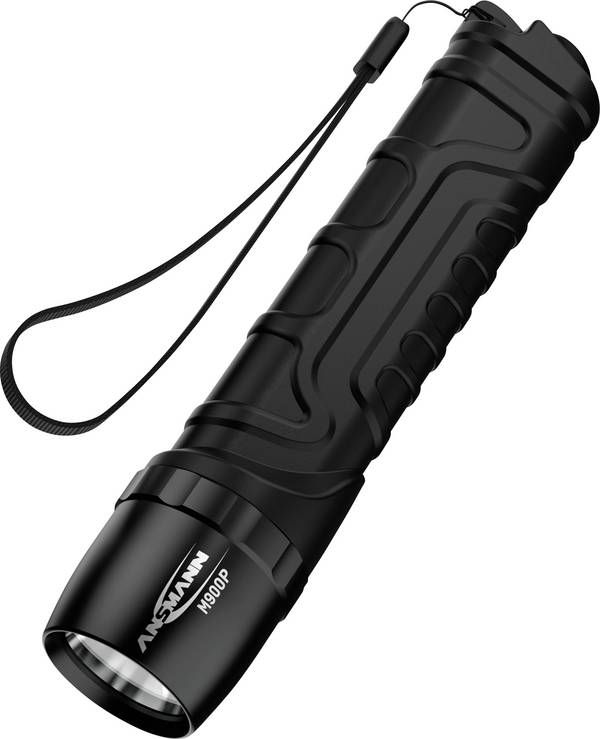 Ansmann M900P 1600-0162 LED Taschenlampe mit Handschlaufe batteriebetrieben 930 lm 20 h 187 g