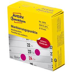 Image of Avery-Zweckform 3850 Markierungspunkte Etiketten Ø 10 mm Magenta 800 St. Permanent Papier