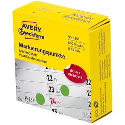 Image of Avery-Zweckform 3851 Markierungspunkte Etiketten Ø 10 mm Grün 800 St. Permanent Papier