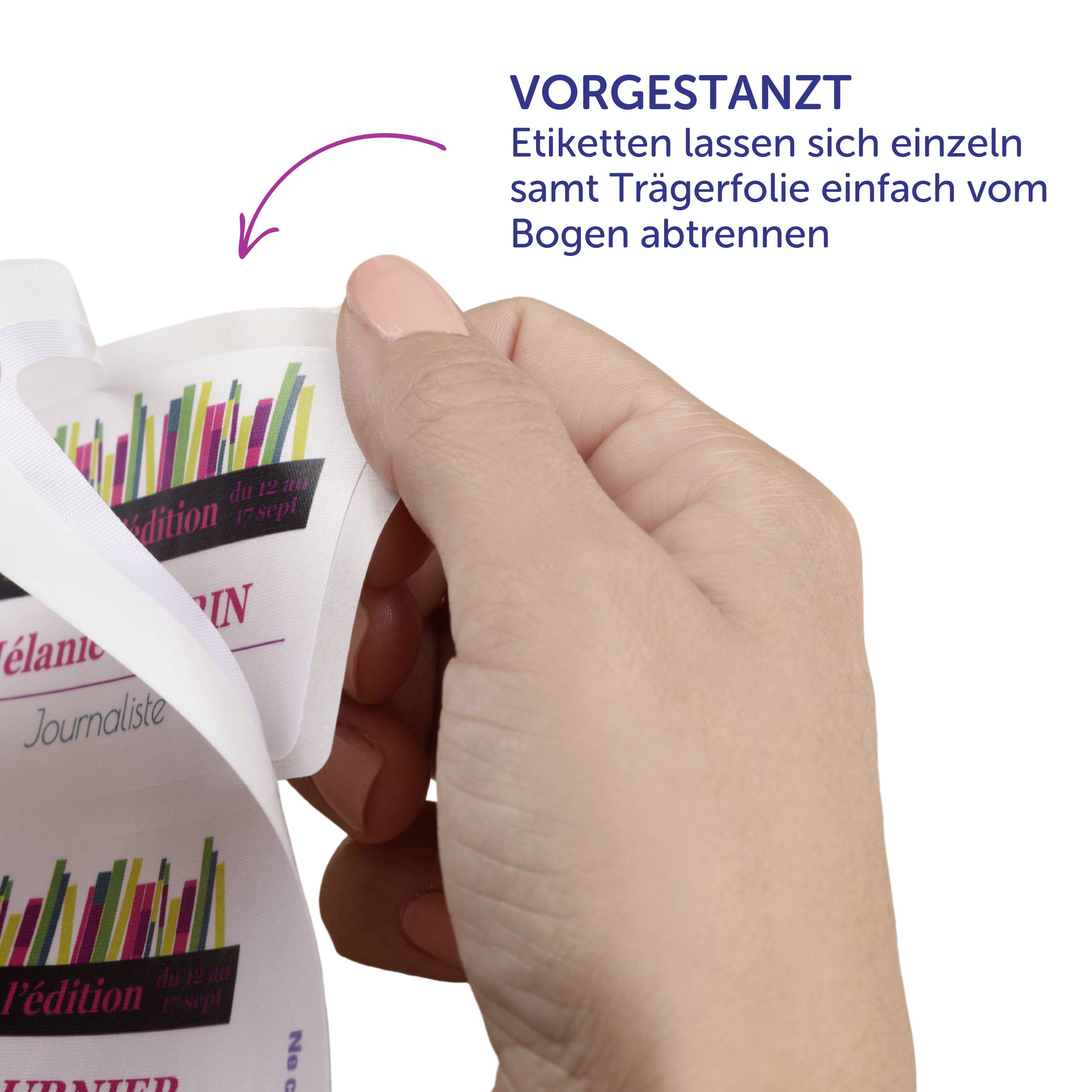 Avery-Zweckform L4783-20 Namens-Etiketten 88.9 x 31 mm Acetatseide Weiß 320 St. Wiederablösbar Laserdrucker, Farblaserdr-11