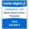 Auszeichnung von 'inside digital' für 'Beste Smart-Home-Produkte 2021', verliehen an 'AVM Fritz!DECT'.