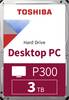 Toshiba P300 3 TB Interne Festplatte 8.9 cm (3.5 Zoll) SATA III HDWD130UZSVA Bulk