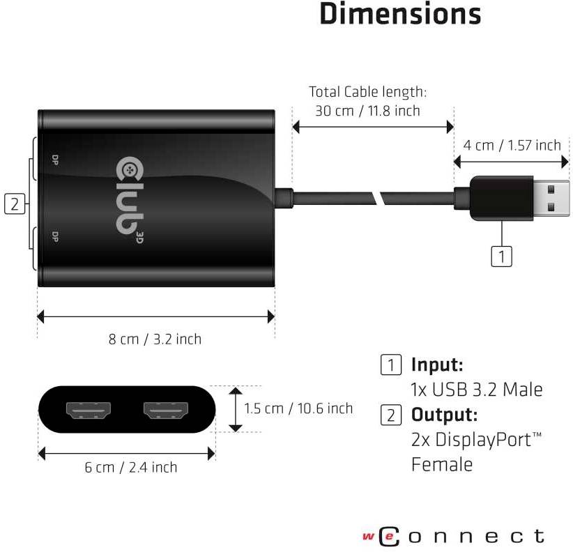 Club 3D SenseVision - Externer Videoadapter - USB 3.1 Gen 1-5