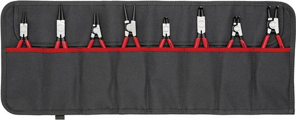 Knipex 00 19 58 V01 Seegeringzangen-Set Passend für (Seegeringzangen) Außen- und Innenringe 12-25 mm, 19-60 mm 10-25 mm, 19-60 mm Spitzenform (Details) gerade, abgewinkelt 90°