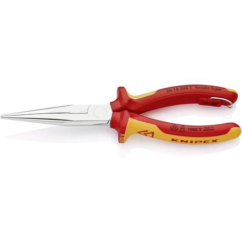 Knipex 26 16 200 T VDE Flachrundzange Chrom-Vanadium Stahl 200 mm
