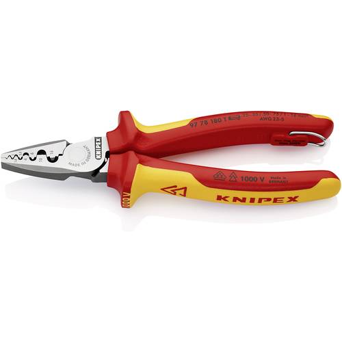 Knipex 97 78 180 T Crimpzange Aderendhülsen 0.25 bis 16 mm²