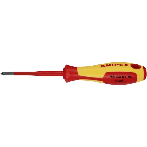 Knipex Phillips® 98 24 01 SL VDE Kreuzschlitz-Schraubendreher PH 1 Klingenlänge: 80 mm
