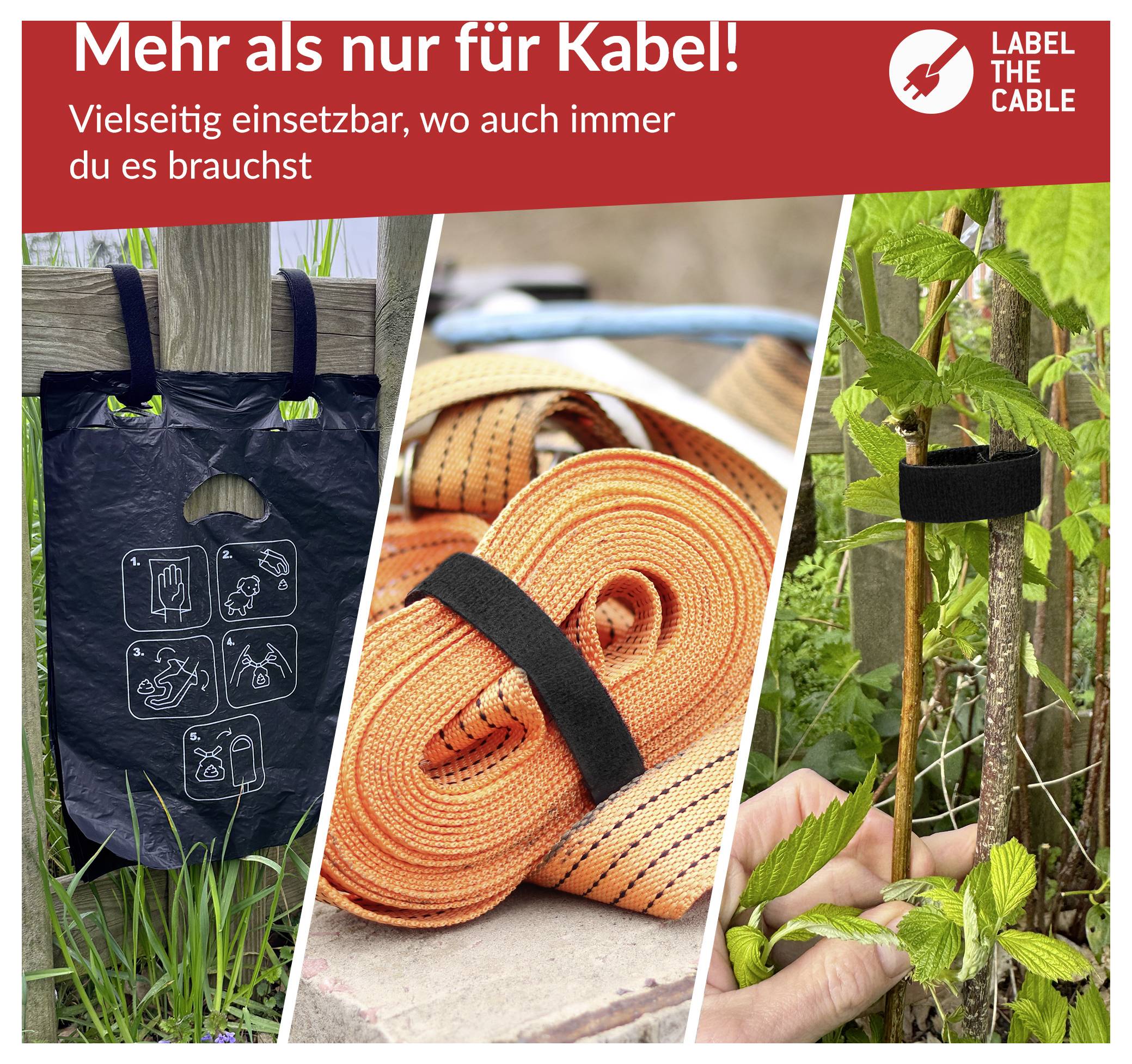 Label the Cable Klettband LTC ROLL STRAP PRO 1210 25 m Schwarz-6