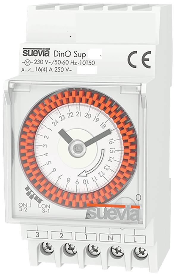 Suevia SU290132 Schakelklok voor DIN-rails DinO Sup D 230 V/AC Dagprogramma afbeelding