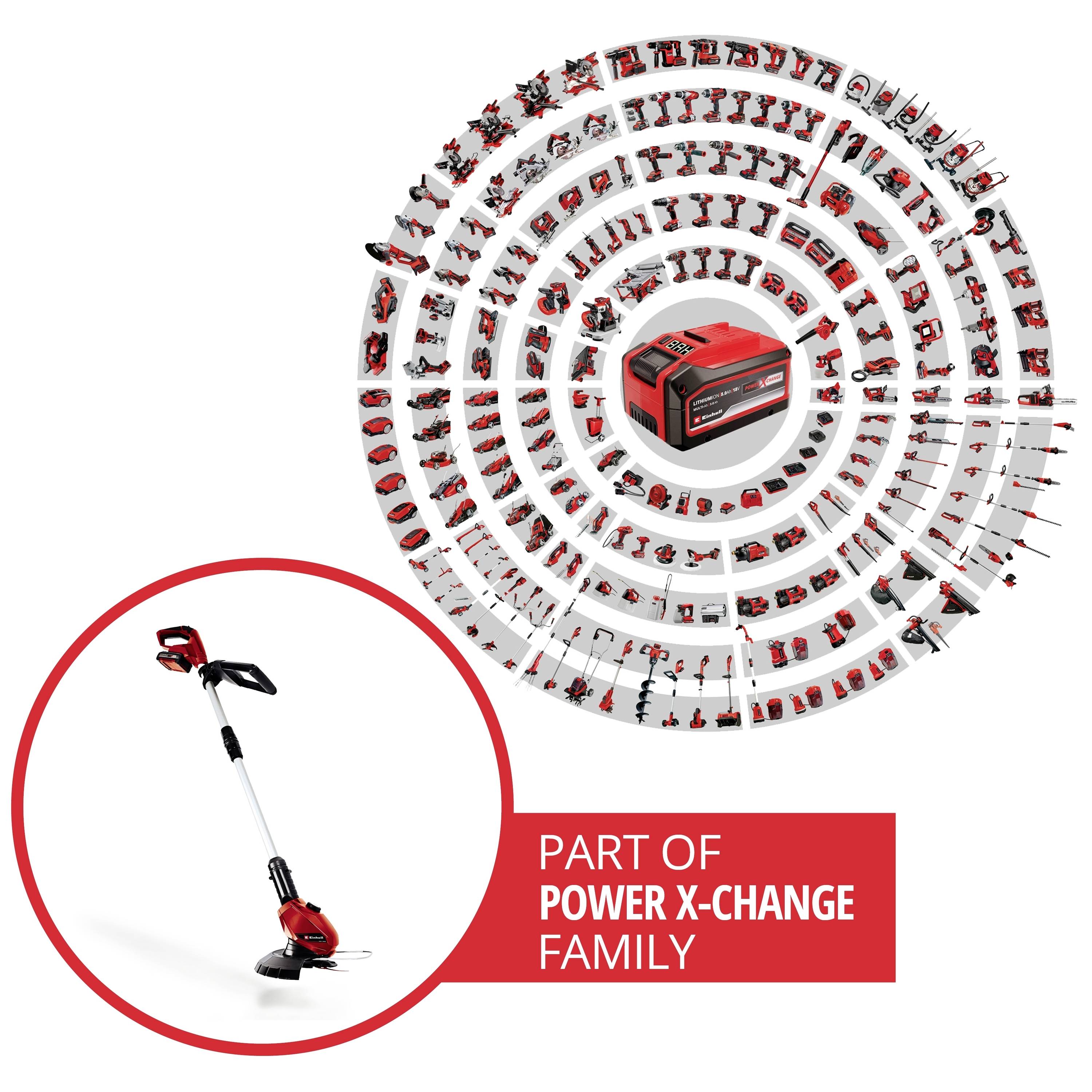 Einhell Power X-Change GE-CT 18 Li Kit Akku Rasentrimmer inkl. Ladegerät, inkl. Akku 18 V 2 Ah Schnittbreite (max.): 24 -3