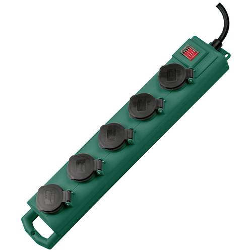 Brennenstuhl 1159910215 Outdoor Steckdosenleiste mit Schalter 5fach Grün Schutzkontakt 1 St.