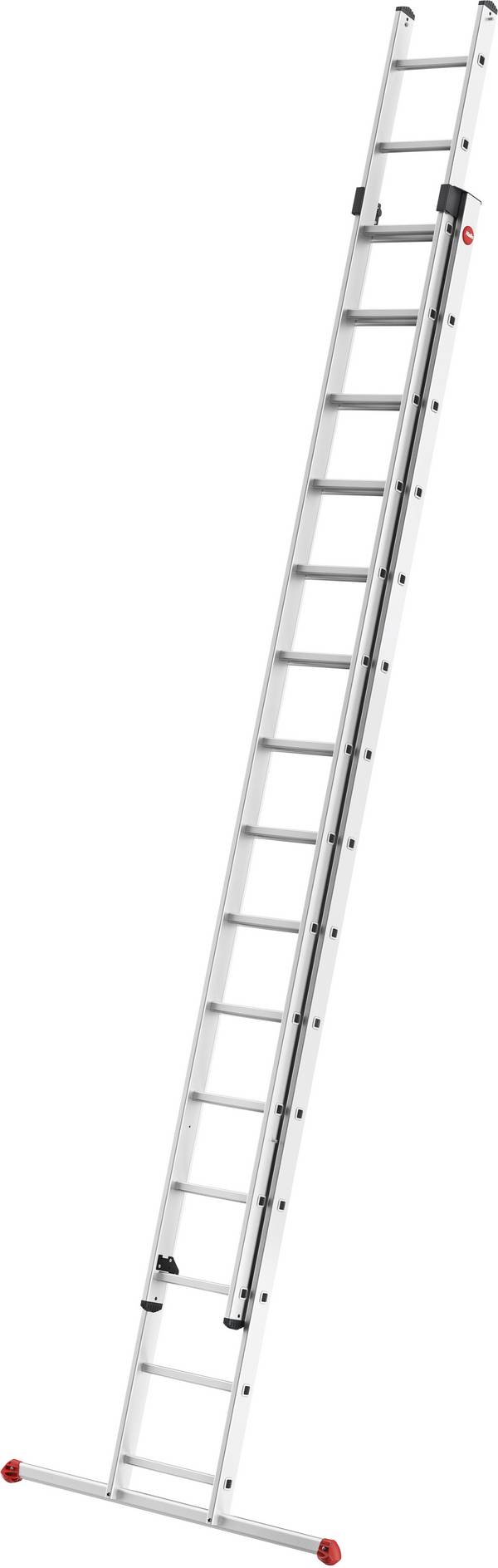 Hailo ProfiStep® duo 7215-007 Aluminium Schiebeleiter  Arbeitshöhe (max.): 8.4 m Silber  20.2 kg
