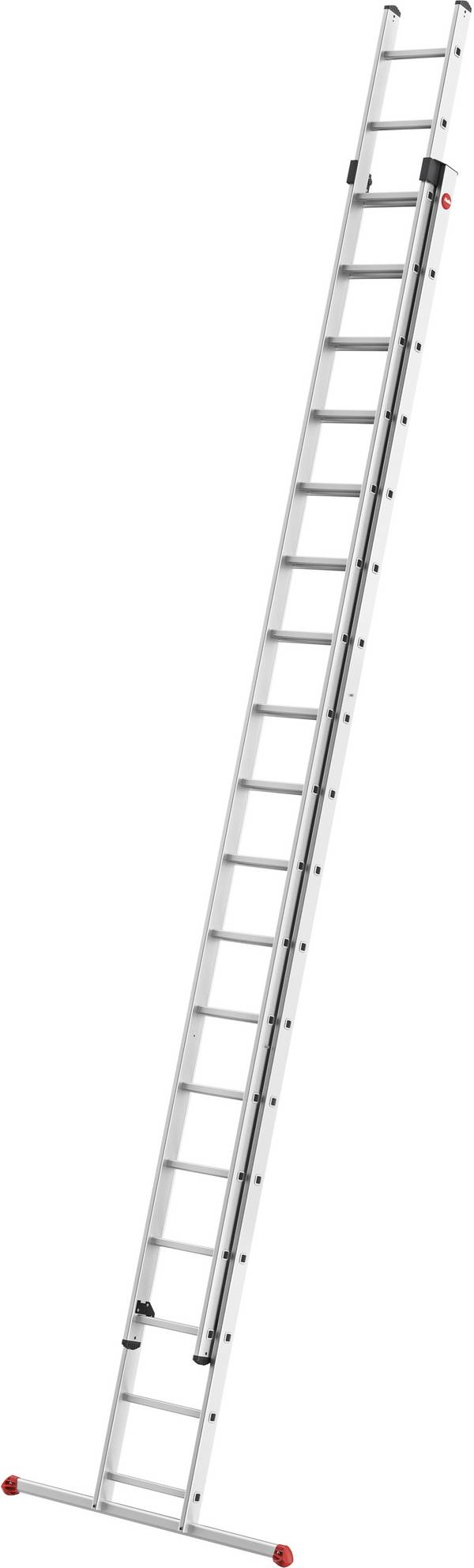 Hailo ProfiStep® duo 7218-007 Aluminium Schiebeleiter  Arbeitshöhe (max.): 9.5 m Silber  25.6 kg