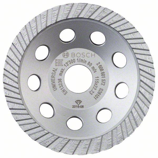 Diamanttopfscheibe Standard for Universal Turbo, 115 x 22,23 x 5 mm