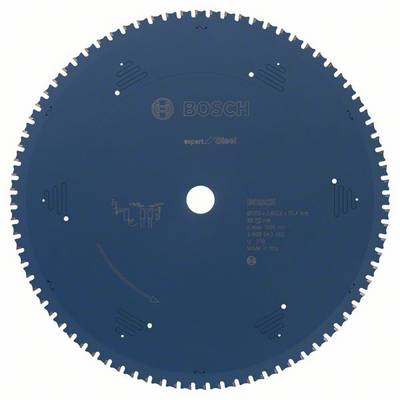 Kreissägeblatt der Marke Bosch mit blauer Oberfläche und vielen kleinen Zähnen, geeignet für Holz- und Metallarbeiten.