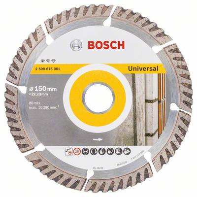 Bosch Accessories 2608615061 Standard for Universal Speed Diamanttrennscheibe Durchmesser 150 mm Bohrungs-Ø 22.23 mm  1 