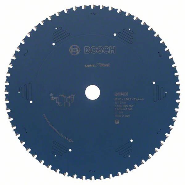 Bosch Accessories Expert for Steel 2608643060 Kreissägeblatt 305 x 25.4 x 2.2 mm Zähneanzahl: 60 1 St.
