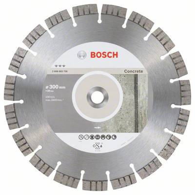 Bosch Accessories 2608603756 Best for Concrete Diamanttrennscheibe Durchmesser 300 mm Bohrungs-Ø 20 mm  1 St.