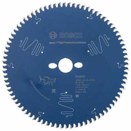 Bosch Accessories Expert for High-Pressure Laminate 2608644361 Kreissägeblatt 260 x 30 x 1.8 mm Zähneanzahl: 80 1 St.