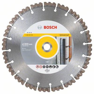 Bosch Accessories 2608603634 Best for Universal Diamanttrennscheibe Durchmesser 300 mm Bohrungs-Ø 22.23 mm  1 St.