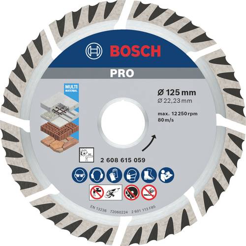 Bosch Accessories 2608615059 Standard for Universal Speed Diamanttrennscheibe Durchmesser 125 mm Bohrungs-Ø 22.23 mm 1 S...