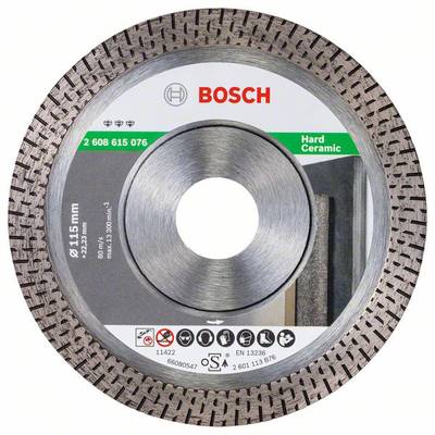 Bosch Accessories 2608615076 Best for Ceramis Diamanttrennscheibe Durchmesser 115 mm Bohrungs-Ø 22.23 mm  1 St.