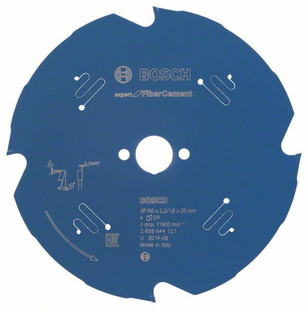 Bosch Accessories Expert for Fiber Cement 2608644121 Kreissägeblatt 160 x 20 x 1.6 mm Zähneanzahl: 4 1 St.