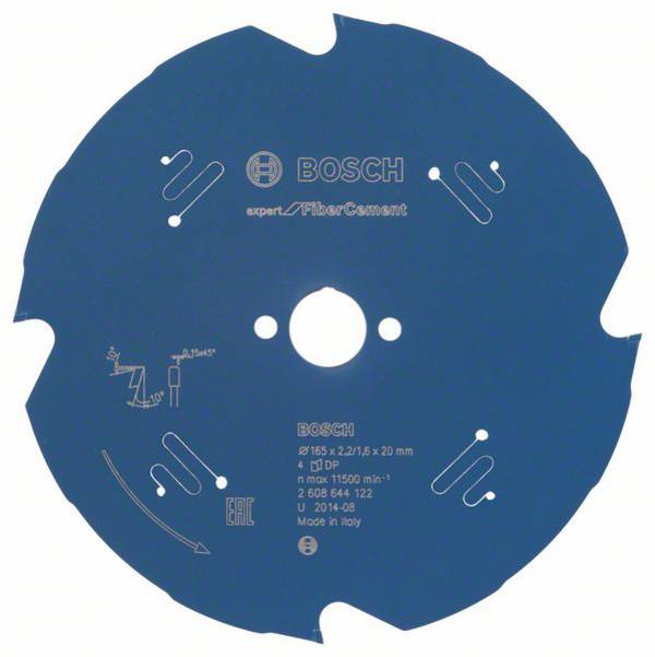 Bosch Accessories Expert for Fiber Cement 2608644122 Kreissägeblatt 165 x 20 x 1.6 mm Zähneanzahl: 4 1 St.