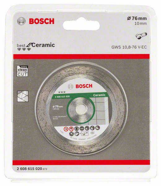 Bosch Accessories 2608615020 Best for Ceramic Diamanttrennscheibe Durchmesser 76 mm Bohrungs-Ø 10 mm 1 St.-1