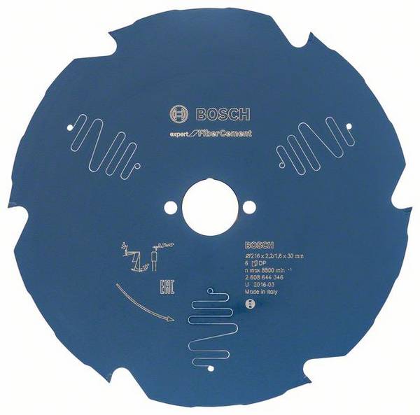 Bosch Accessories Expert for Fiber Cement 2608644346 Kreissägeblatt 216 x 30 x 1.6 mm Zähneanzahl: 6 1 St.