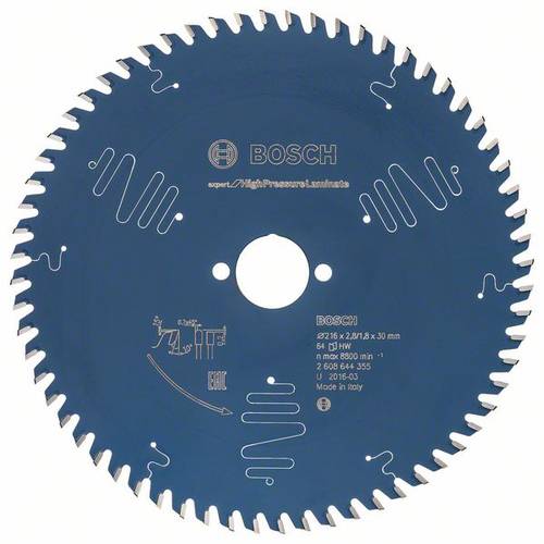 Bosch Accessories Expert for High-Pressure Laminate 2608644355 Kreissägeblatt 216 x 30 x 1.8 mm Zähneanzahl: 64 1 St.