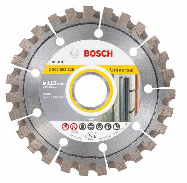 Bosch Accessories 2608603629 Best for Universal Diamanttrennscheibe Durchmesser 115 mm Bohrungs-Ø 22.23 mm  1 St.