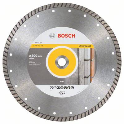 Bosch Accessories 2608603779 Standard for Universal Turbo Diamanttrennscheibe Durchmesser 300 mm Bohrungs-Ø 20 mm  1 St.