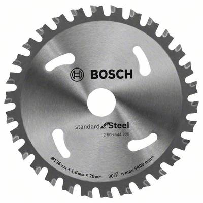Bosch Accessories Standard for Steel 2608644225 Kreissägeblatt 136 x 20 x 1.2 mm Zähneanzahl: 30 1 St.
