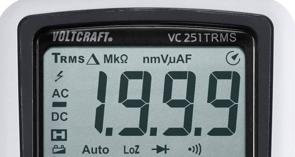 Display beim Voltcraft VC251 TRMS