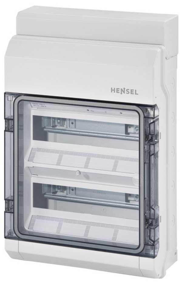 Hensel 6100002 KV 9224 Kleinverteiler Aufputz Anzahl Teilungen = 24 Anzahl Reihen = 2 Inhalt 1 St.