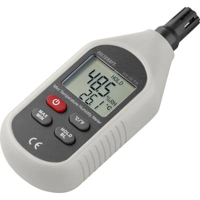 Digitales Thermometer-Hygrometer zeigt 48% relative Luftfeuchtigkeit und 26,1°C auf einem grauen Hintergrund an.
