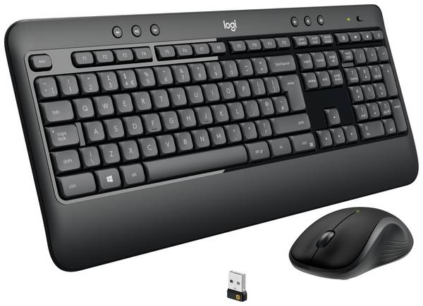 Logitech MK540 Advanced Funk Tastatur, Maus-Set Handballenauflage Deutsch, QWERTZ Schwarz