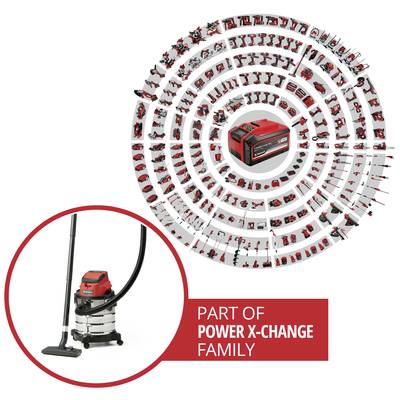 Einhell Power X-Change TC-VC 18/20 Li S-Solo 2347130 Nass-/Trockensauger 20 l ohne Akku, ohne Ladegerät-3