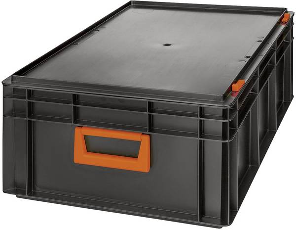 Alutec 139242210188  Kunststoffbox Magnus PC 42  (B x H x T) 600 x 233 x 400 mm Schwarz, Orange 1 St.