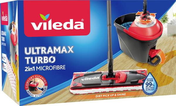 Vileda 158633 Ultramax Turbo 2in1 Bodenwischer Komplettset Mehrfarbig 1 St.