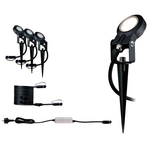 Thumbnail - Paulmann Sting 93696 Beleuchtungssystem Plug & Shine LED-Gartenstrahler-Starter-Set 3er Set LED 18 W Warmweiß Anthrazit
