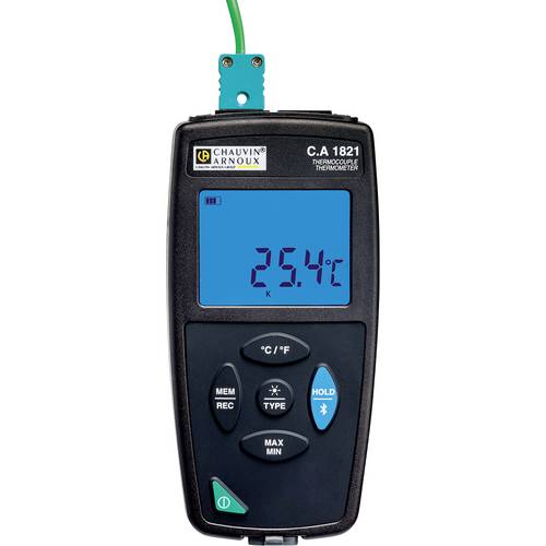 Chauvin Arnoux C.A 1821 Temperatur-Messgerät -200 - 1372 °C Fühler-Typ J, K, T, N, E, R, S Datenlogger-Funktion