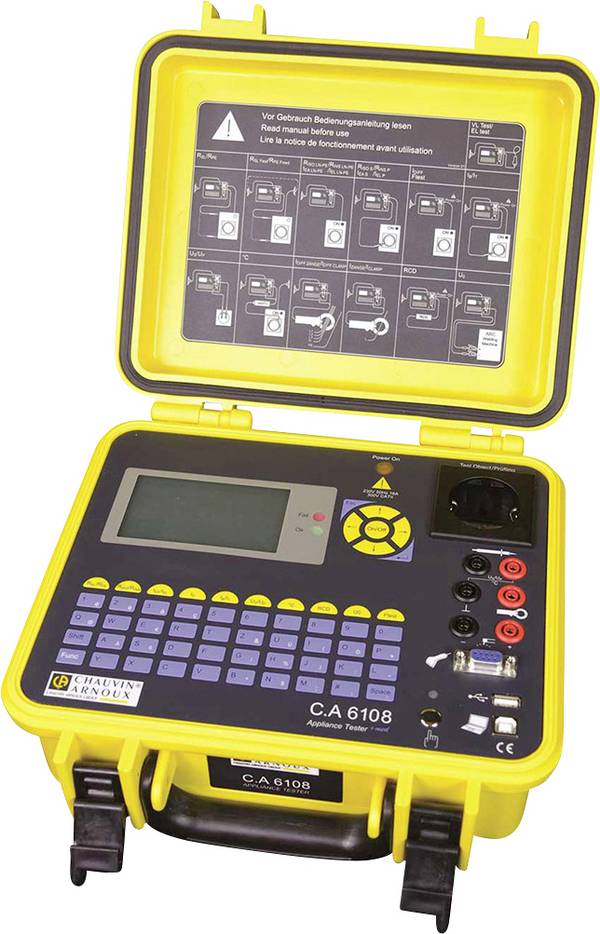 Chauvin Arnoux C.A 6108 Gerätetester kalibriert (ISO) VDE-Norm 0701-0702