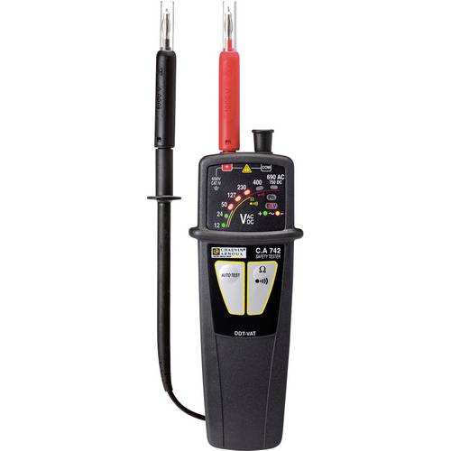 Chauvin Arnoux C.A 742 IP2X Zweipoliger Spannungsprüfer CAT IV 600 V Akustik, Bargraph, LED