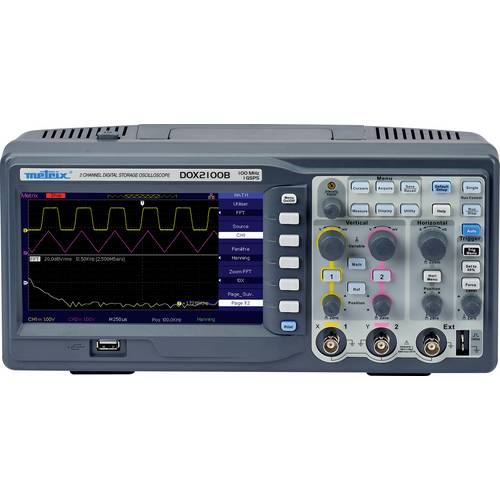 Thumbnail - Metrix DOX 2100B Digital-Oszilloskop 100 MHz 2-Kanal 500 MSa/s 2 Mpts 8 Bit Digital-Speicher (DSO) 1 St.